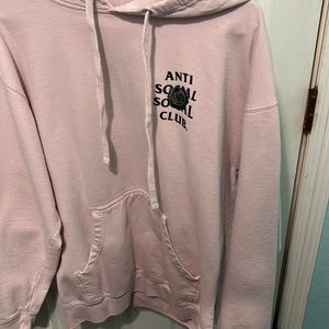 Light pink large anti social social club sweatshirt